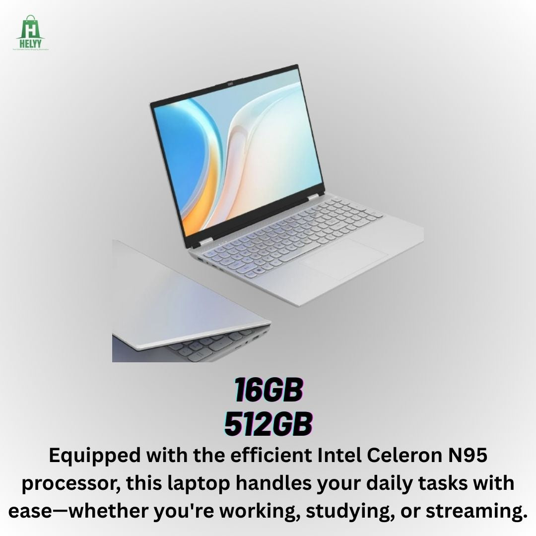 14.1"Ultra Slim Laptop 16GB RAM 2TB SSD Intel N3700 Notebook Gamer 1920*1080 Display Office Study Computer PC Windows 11 Pro