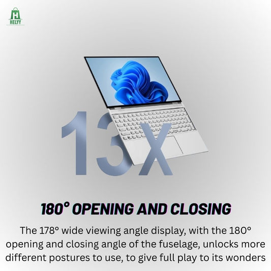 14.1"Ultra Slim Laptop 16GB RAM 2TB SSD Intel N3700 Notebook Gamer 1920*1080 Display Office Study Computer PC Windows 11 Pro